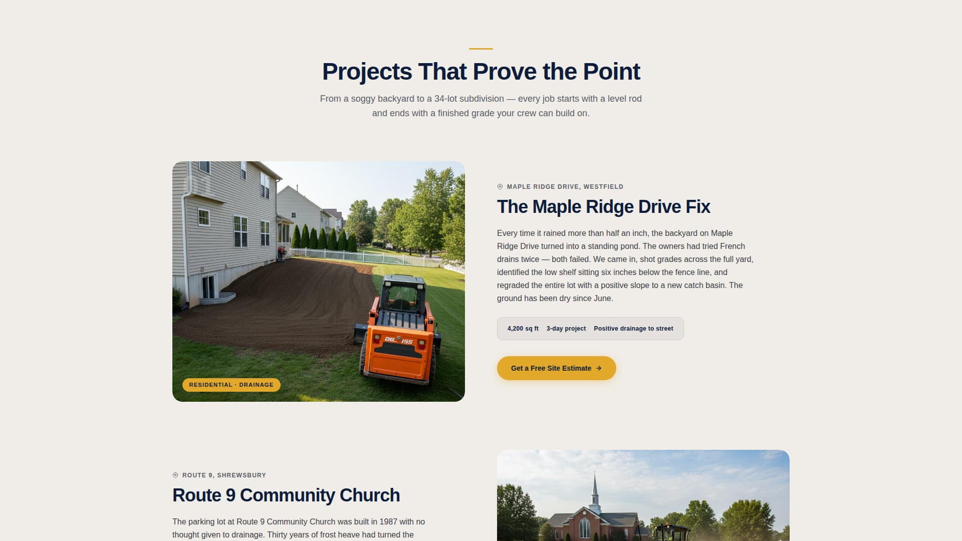 Graderight - Precision Grading Landing Page Template
