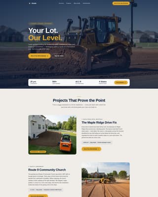 Graderight - Precision Grading Landing Page Template