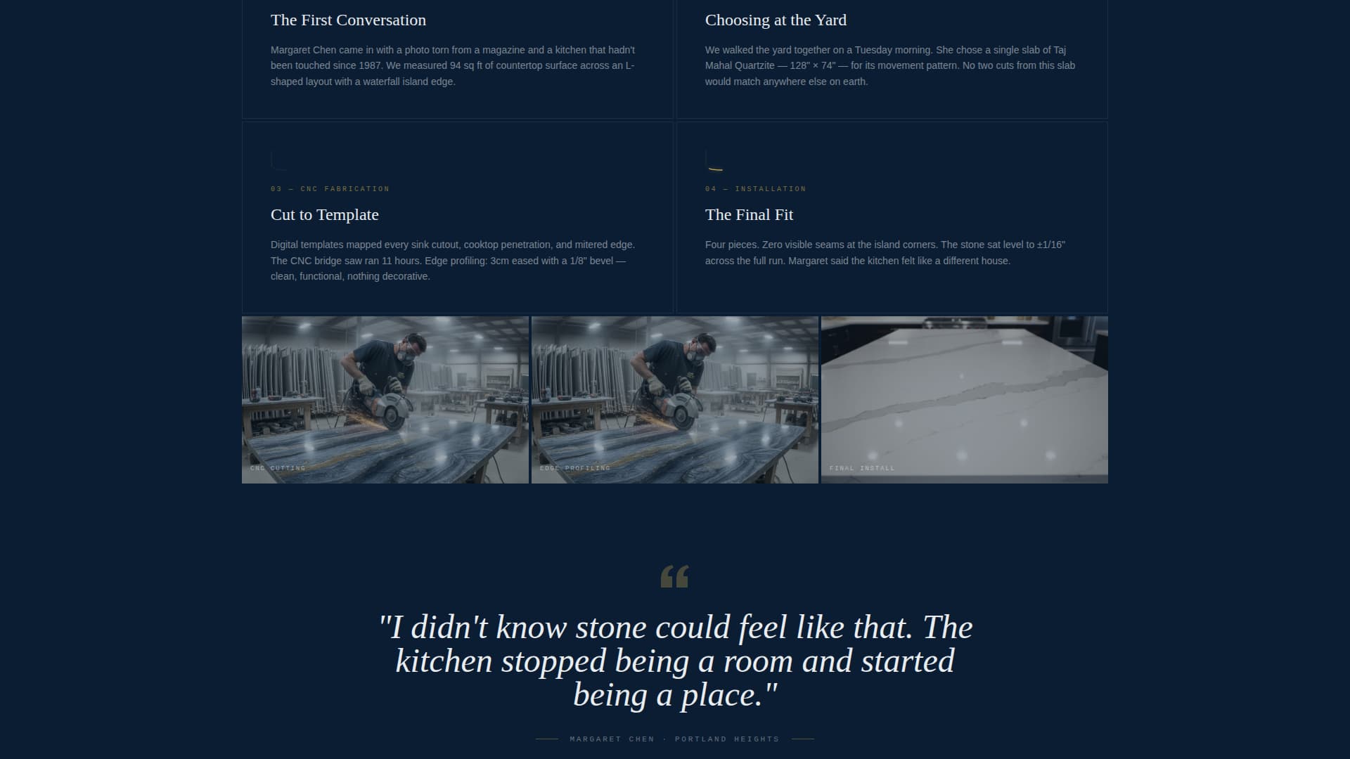 Slab - Precision Granite Landing Page Template