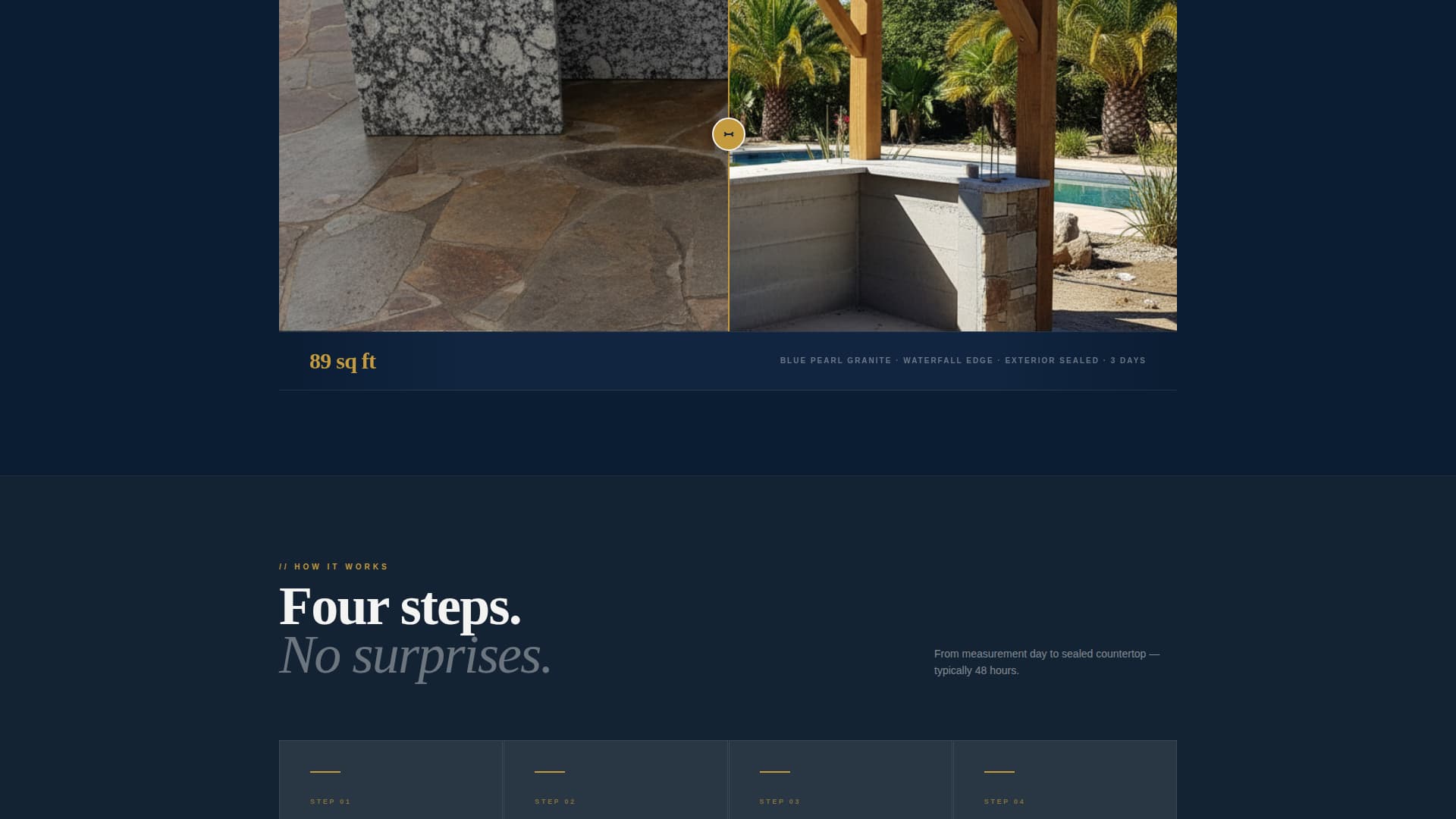 Slab — Mastercraft Stone Finishing Landing Page Template