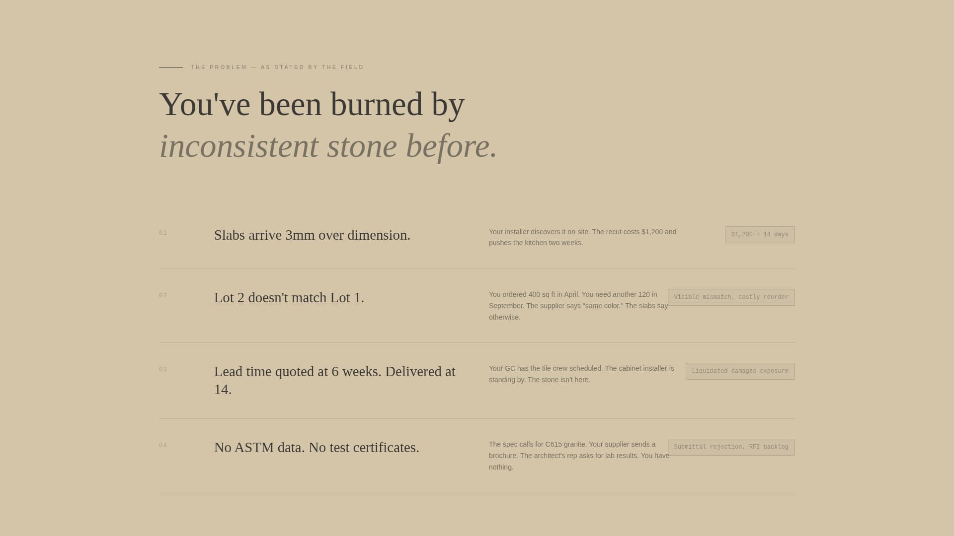 Quarry - Precision Granite Landing Page Template