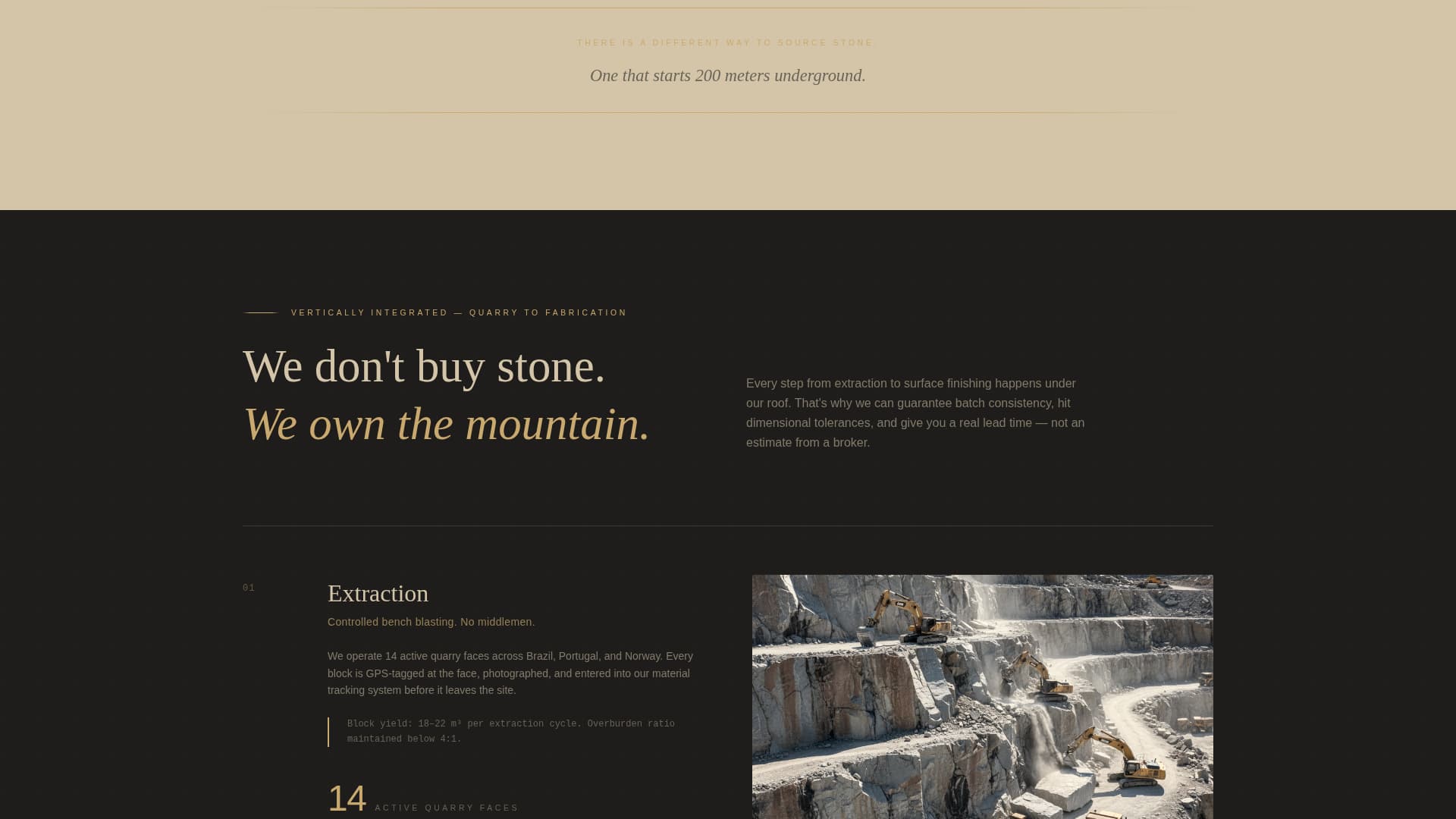 Quarry - Precision Granite Landing Page Template