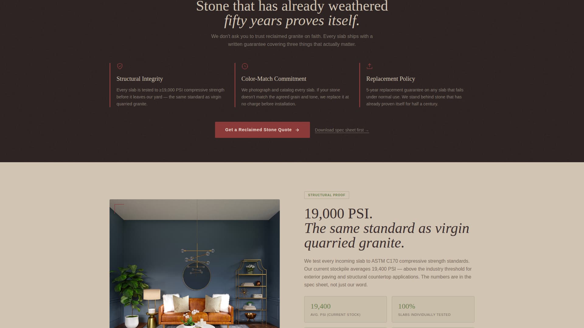 Quarry - Proven Recycler Landing Page Template