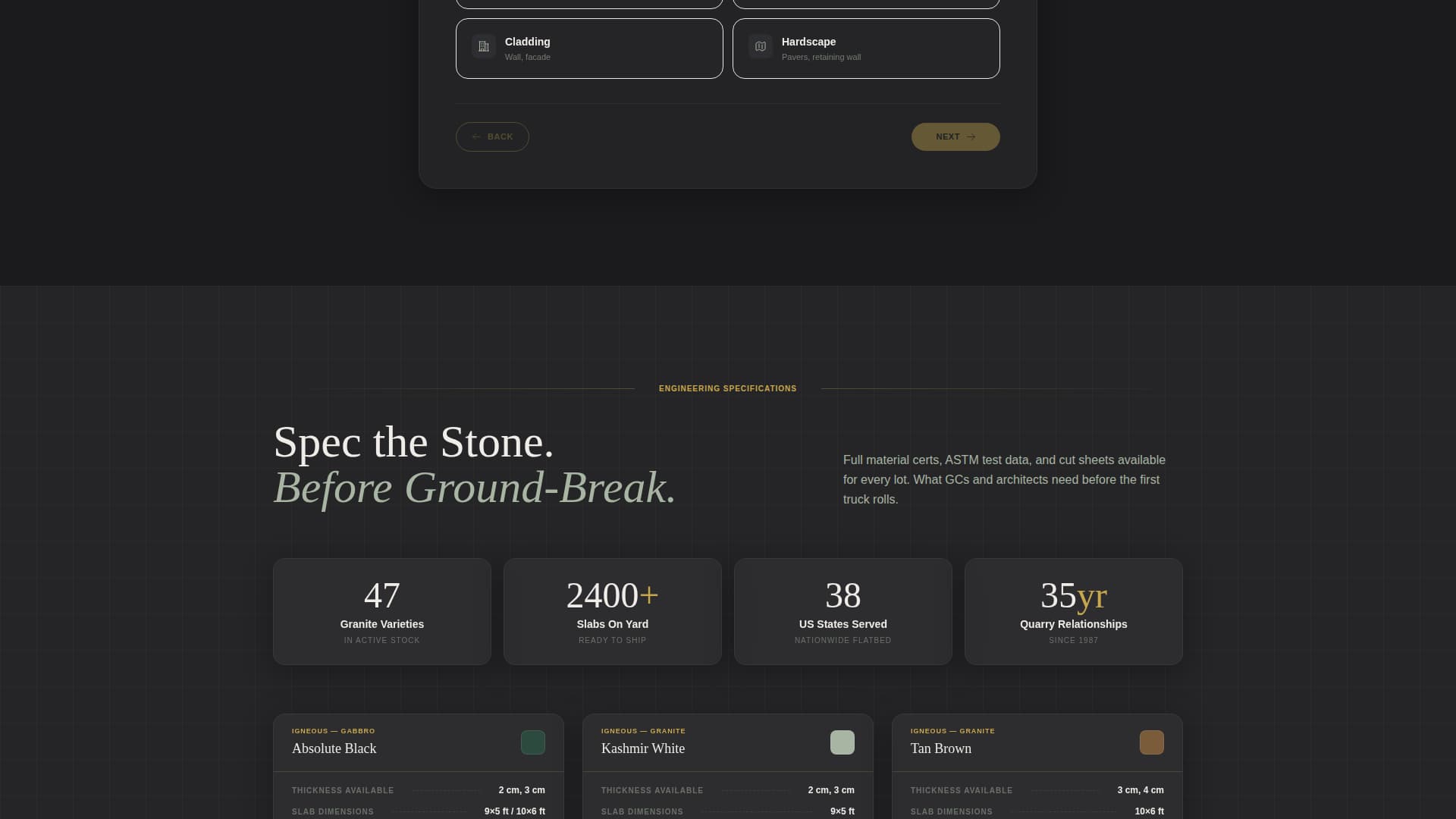 Quarry — Expert Stone Extraction Landing Page Template