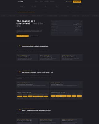 Plate - Precision Implantcoating Landing Page Template