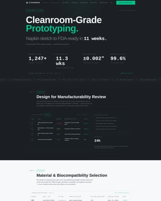 Clearance - Precision Prototyping Landing Page Template