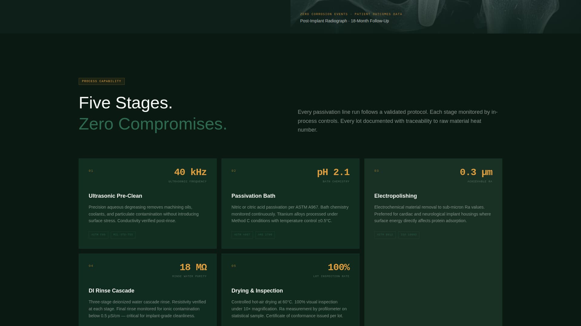 Passivate - Precision Implant Landing Page Template
