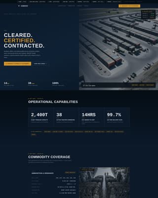 Convoy - Certified Militarylogistics Landing Page Template