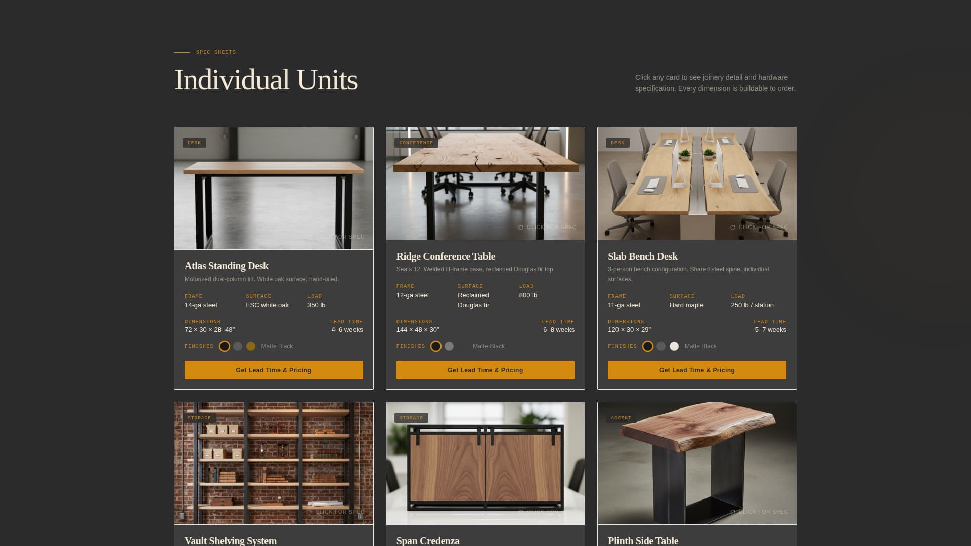 Forge - Industrial Officefurniture Landing Page Template