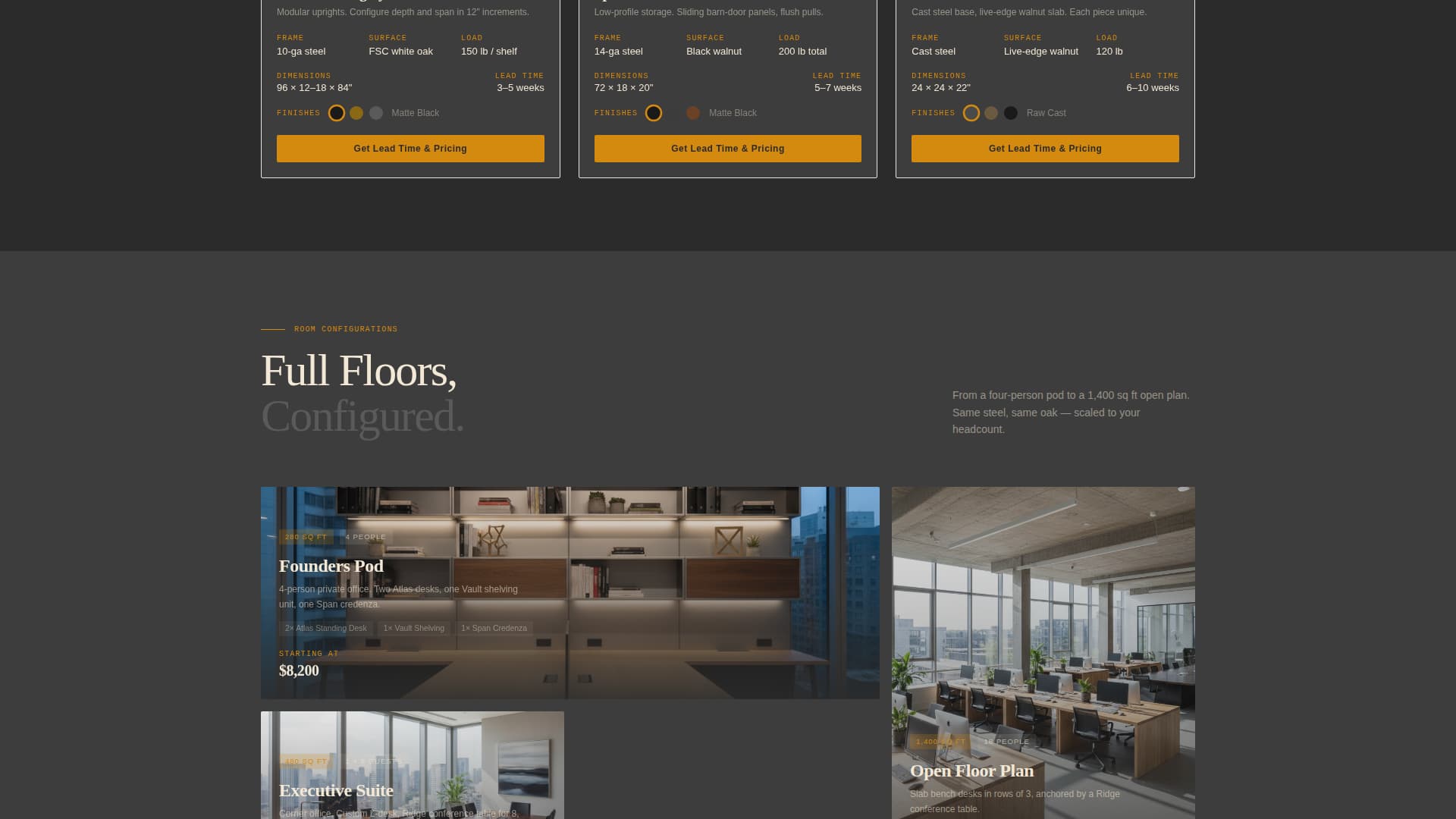 Forge - Industrial Officefurniture Landing Page Template