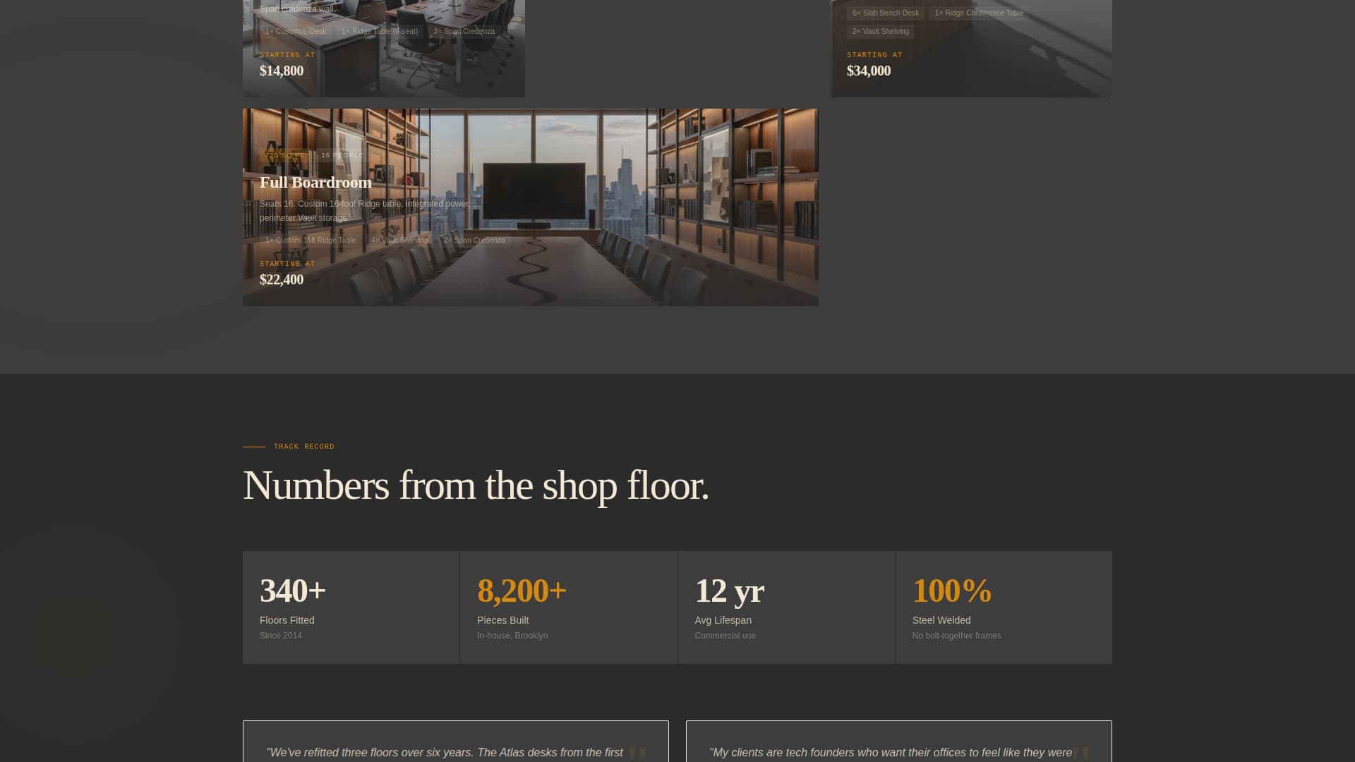 Forge - Industrial Officefurniture Landing Page Template