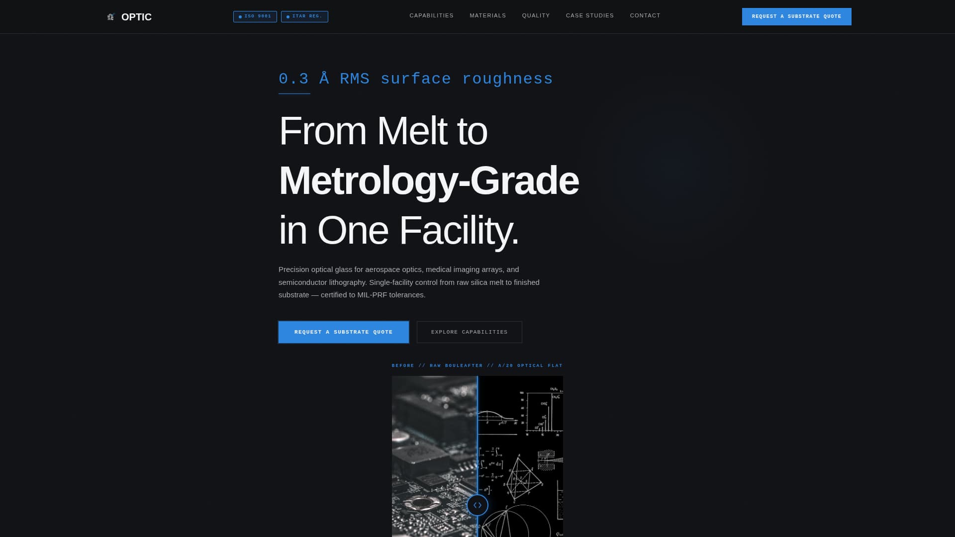 Optic - Precision Opticalglass Landing Page Template