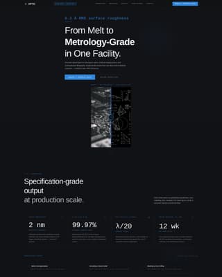 Optic - Precision Opticalglass Landing Page Template