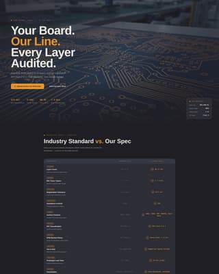 Trace - Precision PCB Landing Page Template