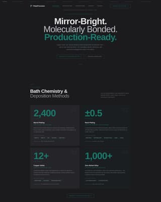 Plateprecision - Flawless Electroplating Landing Page Template