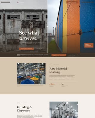 Pigment - Proven Coatings Landing Page Template