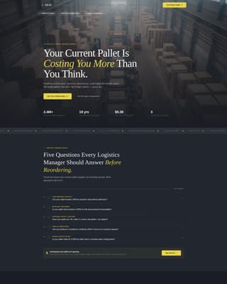 Skid - Highperformance Palletmanufacturer Landing Page Template