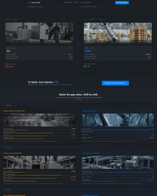 Palletize - Precision Palletizing Landing Page Template