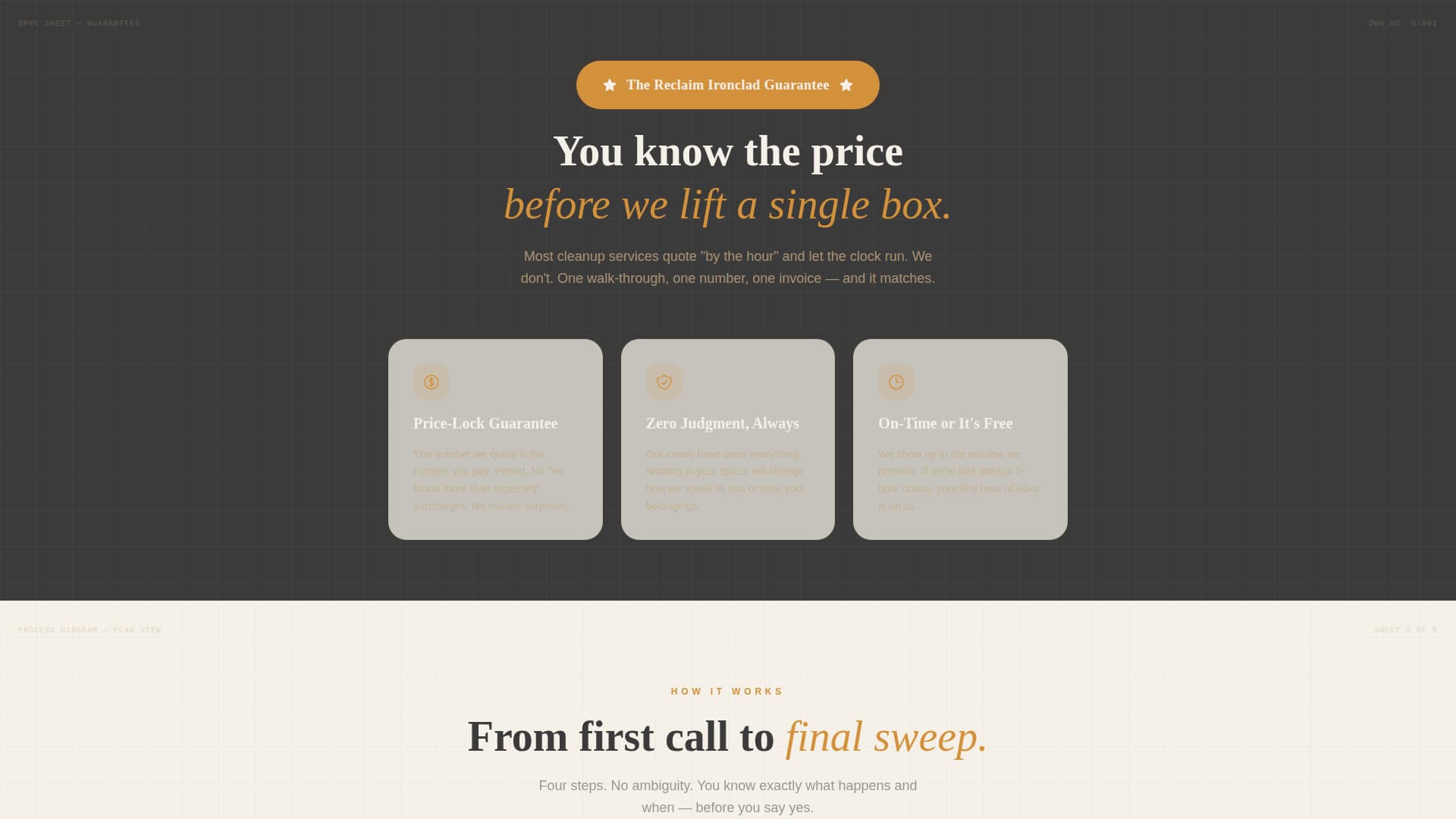 Reclaim - Guaranteed Hoardercleanup Landing Page Template