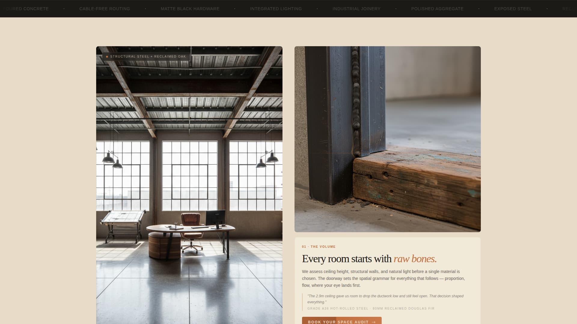 Workspace - Industrial Homeoffice Landing Page Template