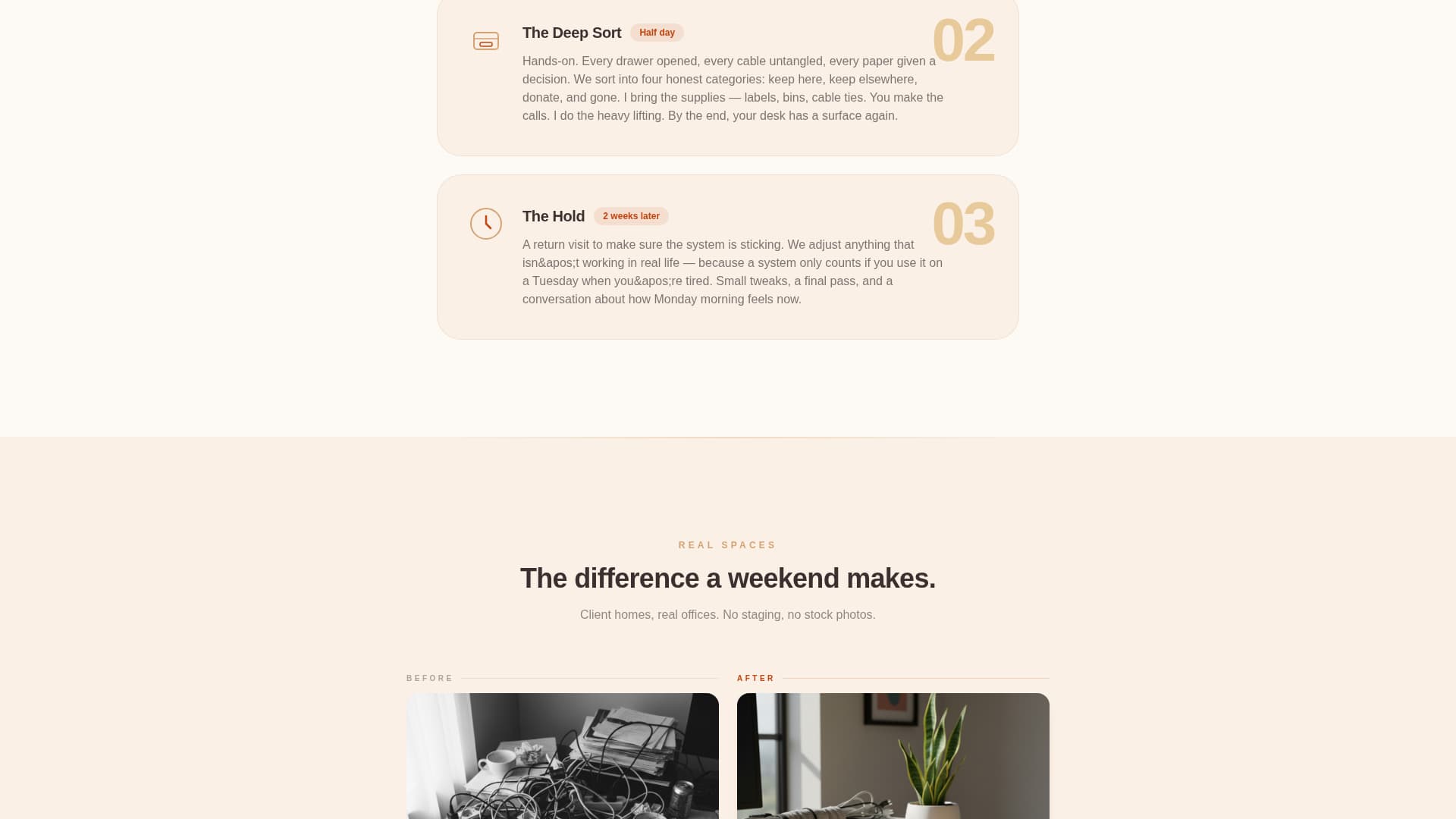 Declutter - Transformative Homeoffice Landing Page Template