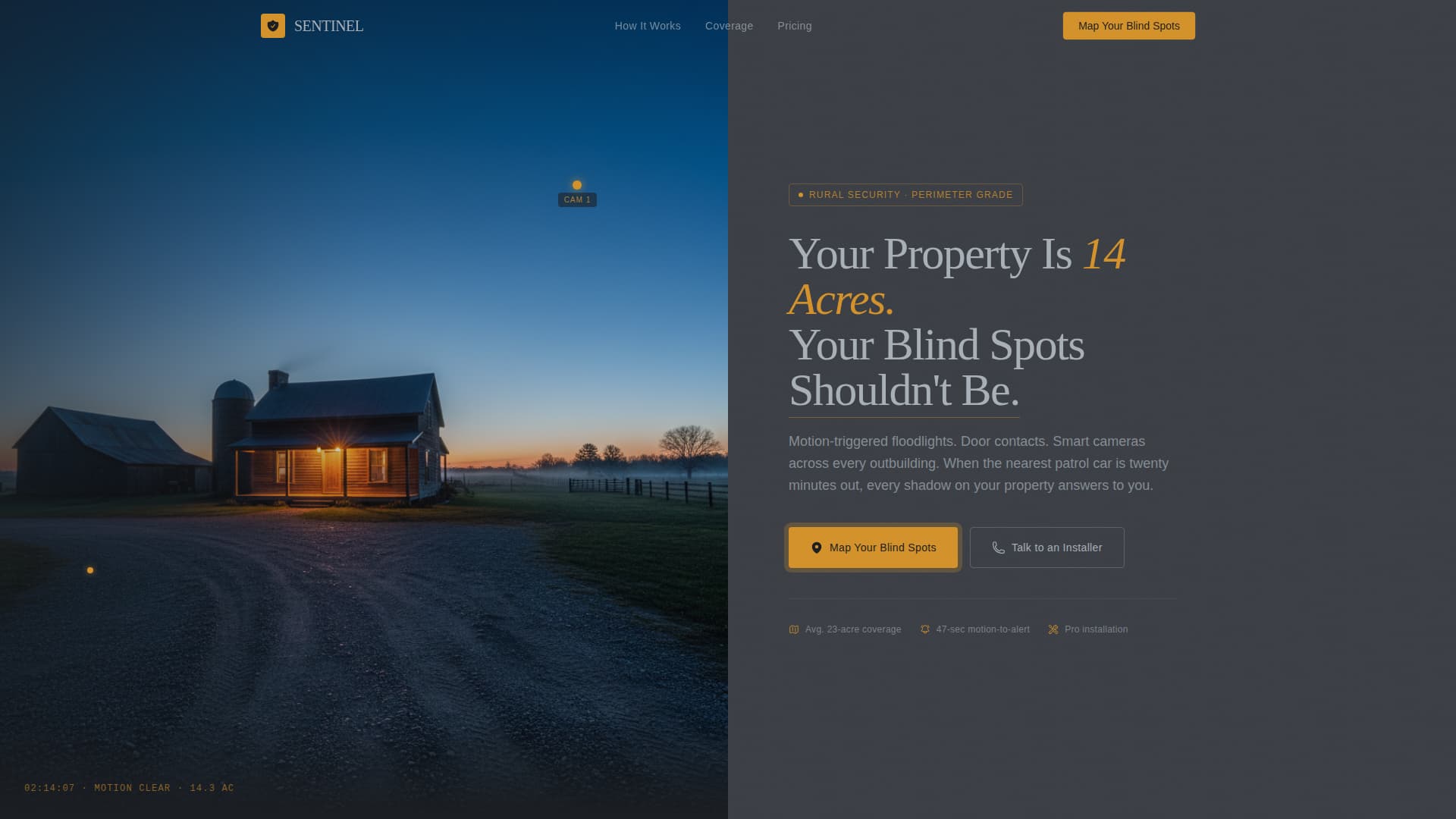 Sentinel - Trusted Homesecurity Landing Page Template