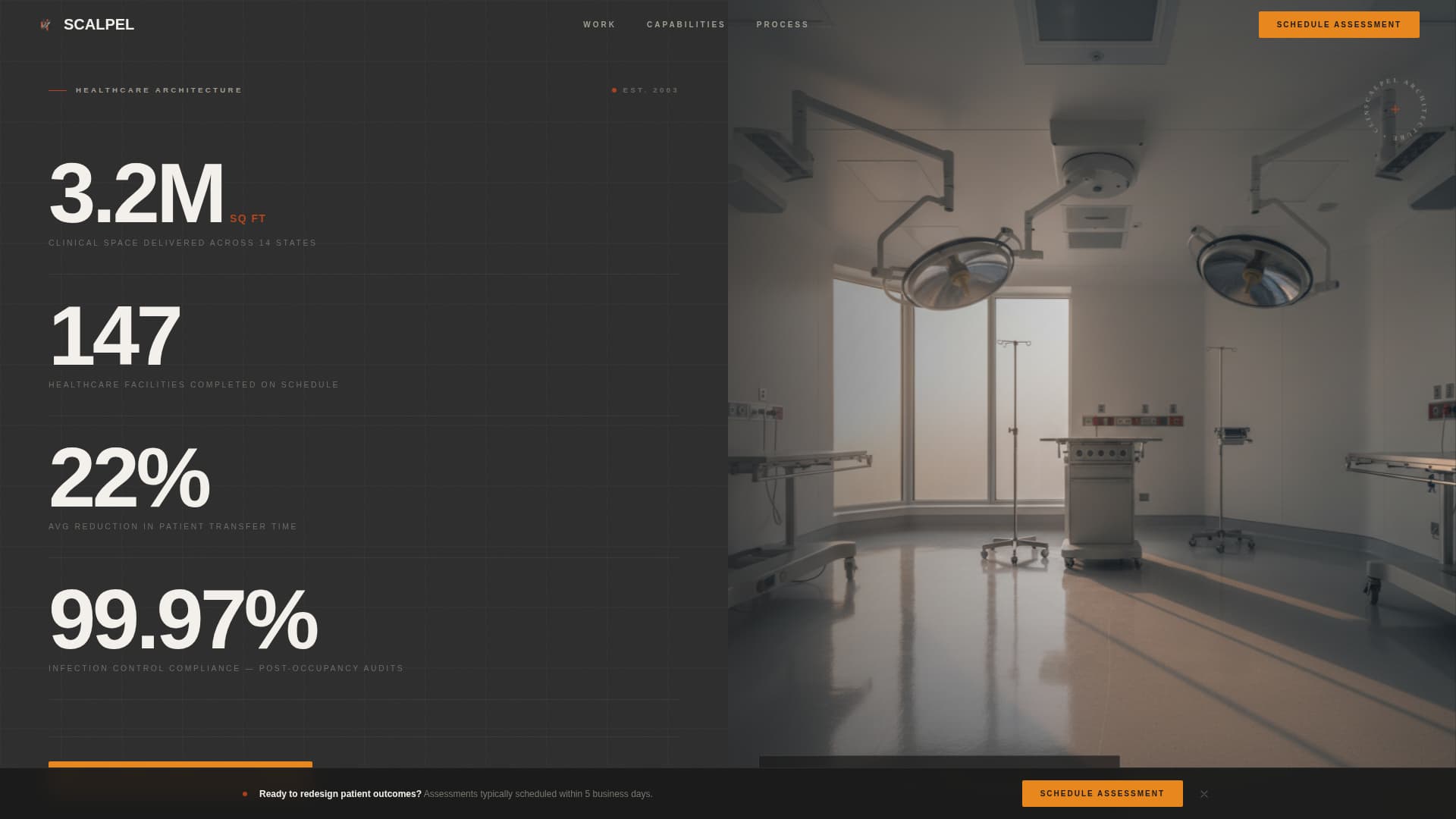 Hospital & Clinic Construction Portfolio Website Template