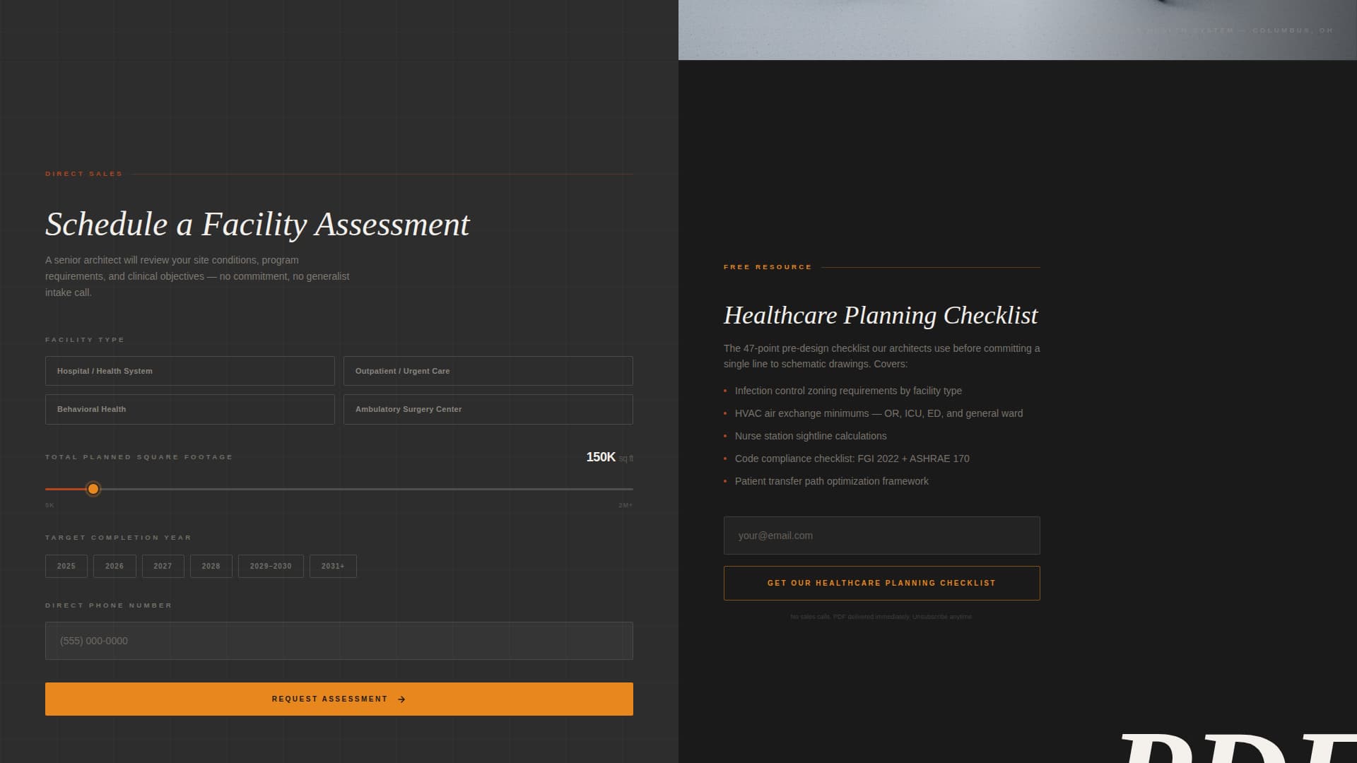 Hospital & Clinic Construction Portfolio Website Template