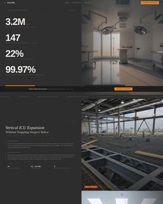Hospital & Clinic Construction Portfolio Website Template