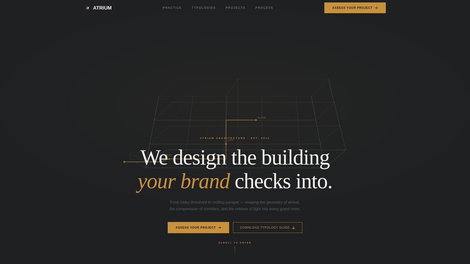 Atrium - Precision Hospitality Landing Page Template