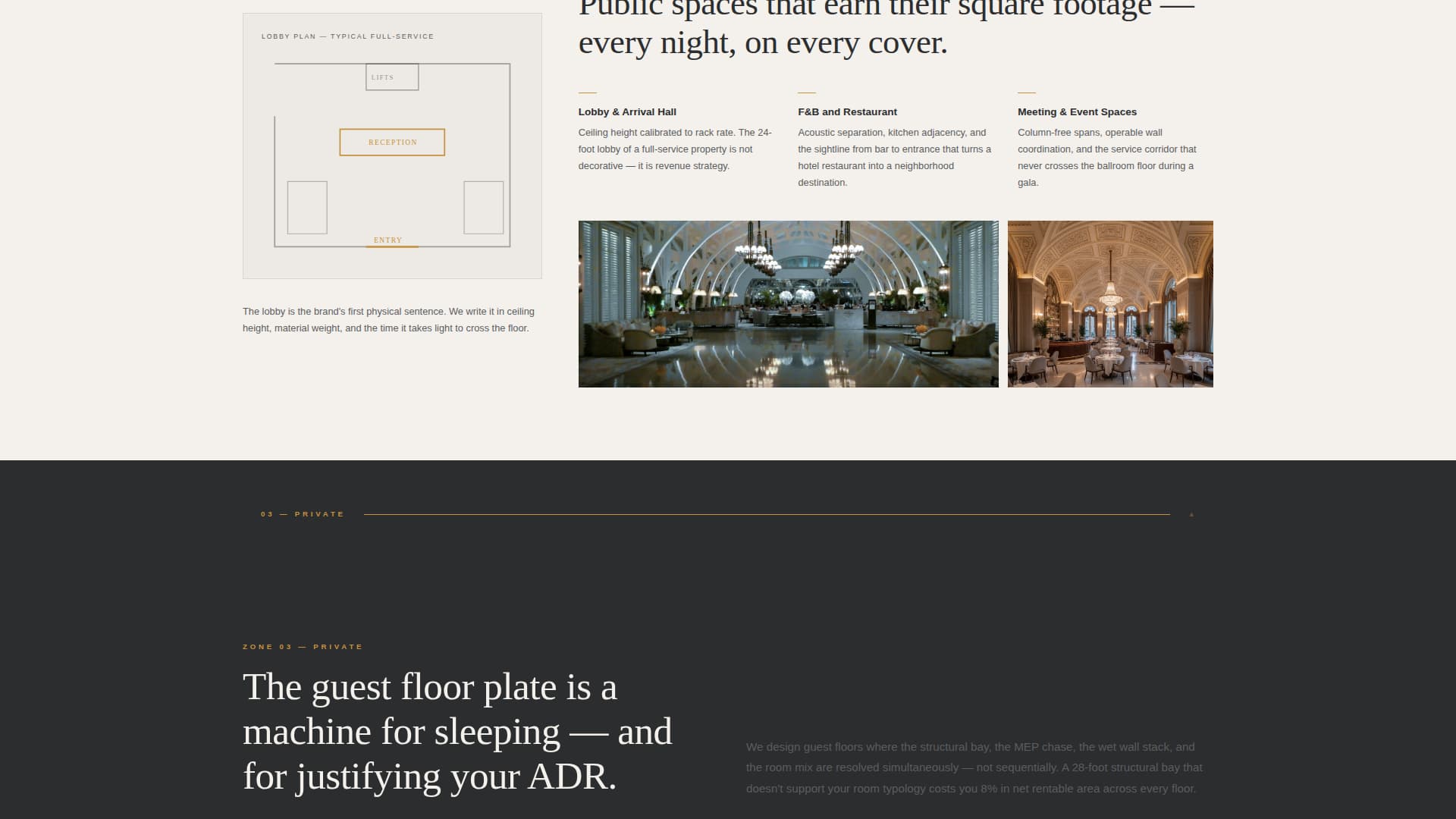 Atrium - Precision Hospitality Landing Page Template