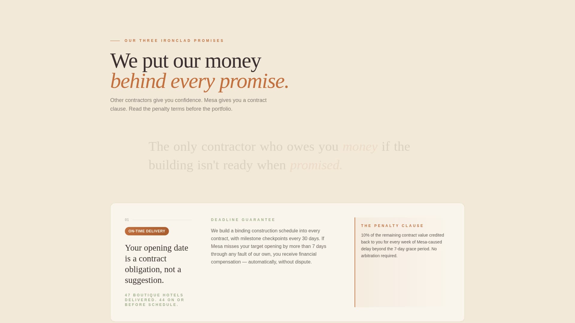 Mesa - Ironclad Hotelconstruction Landing Page Template