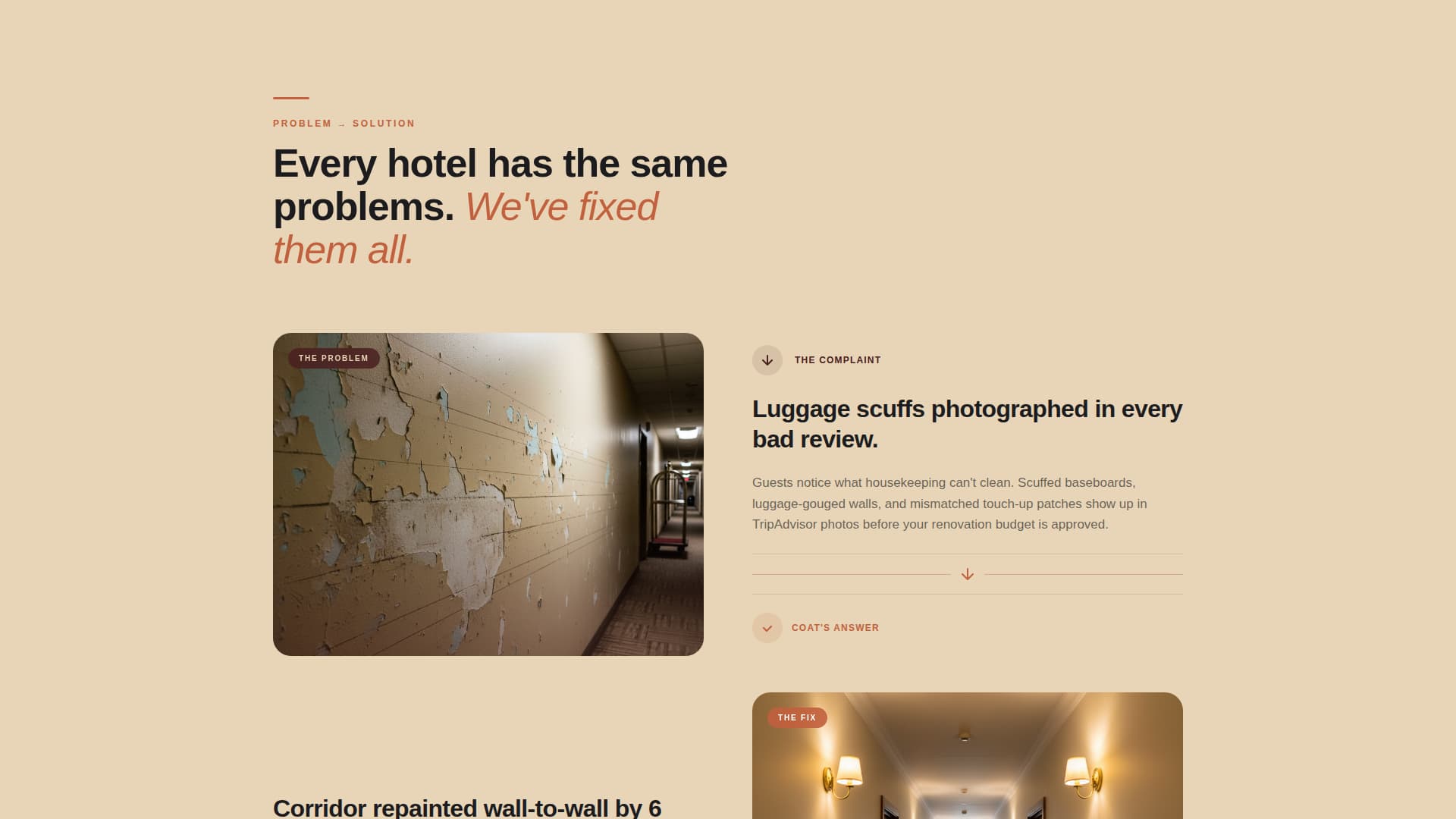 Coat - Overnight Hotel Landing Page Template