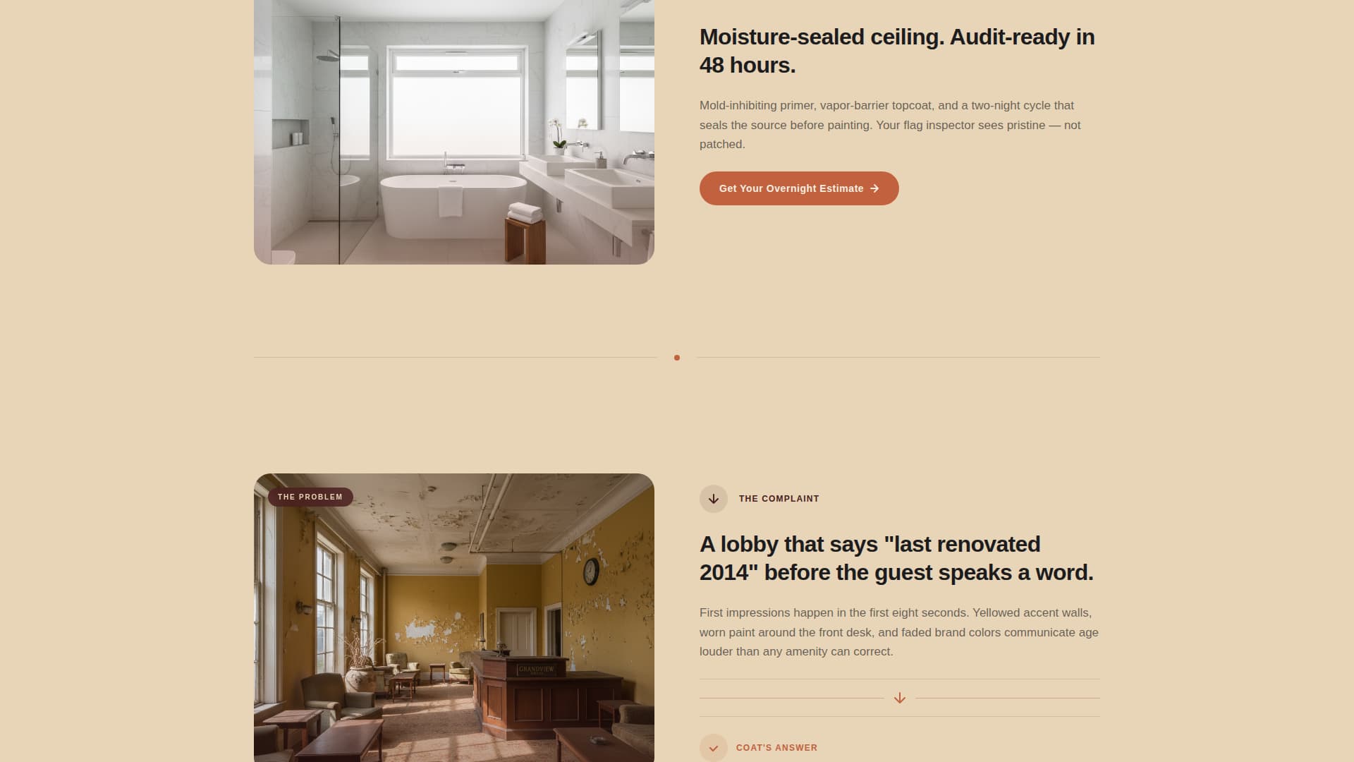 Coat - Overnight Hotel Landing Page Template