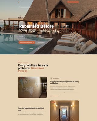 Coat - Overnight Hotel Landing Page Template