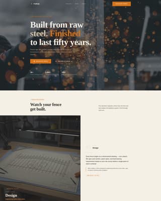 Forge - Precision Ironwork Landing Page Template