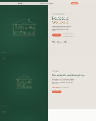 Haul — Trustworthy Waste Removal Landing Page Template