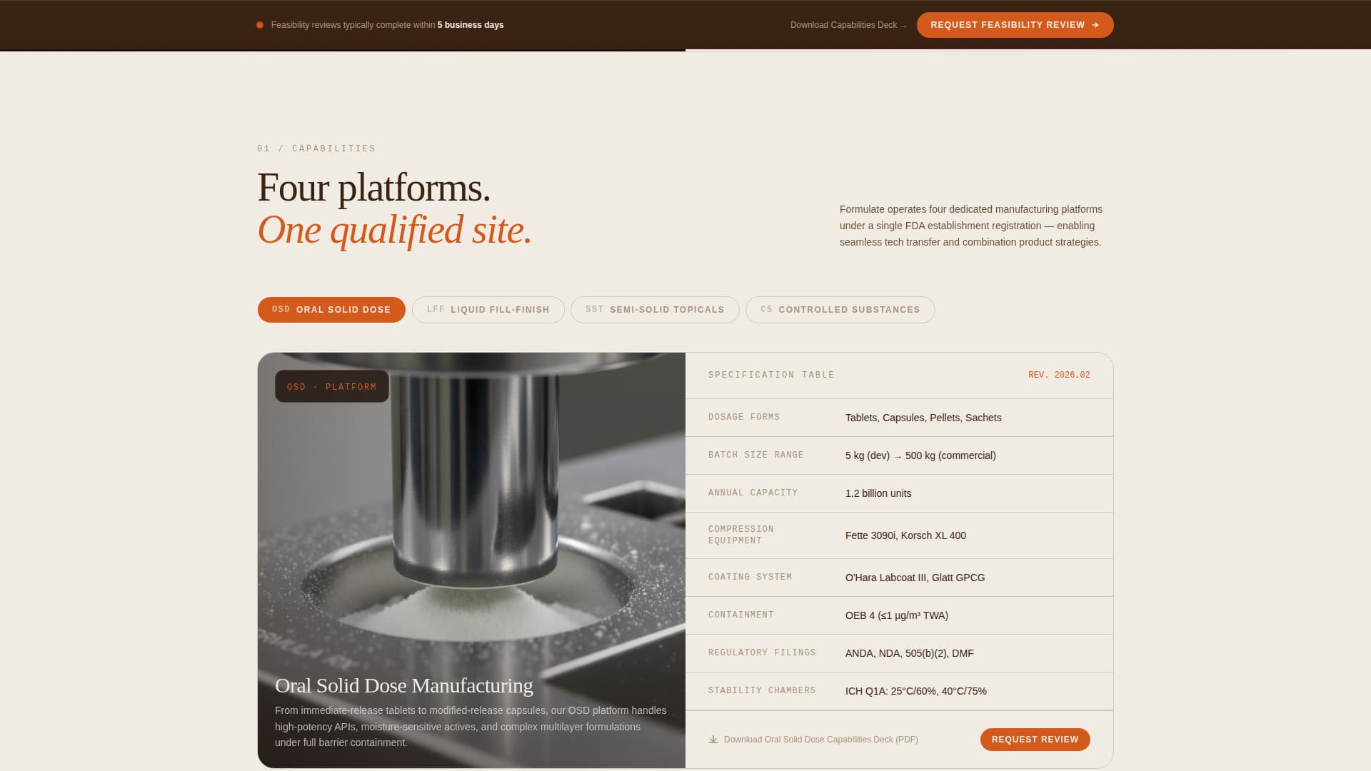Formulate - Precision Pharmaceutical Landing Page Template