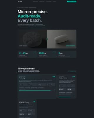 Coat - Precision Pharmaceutical Landing Page Template
