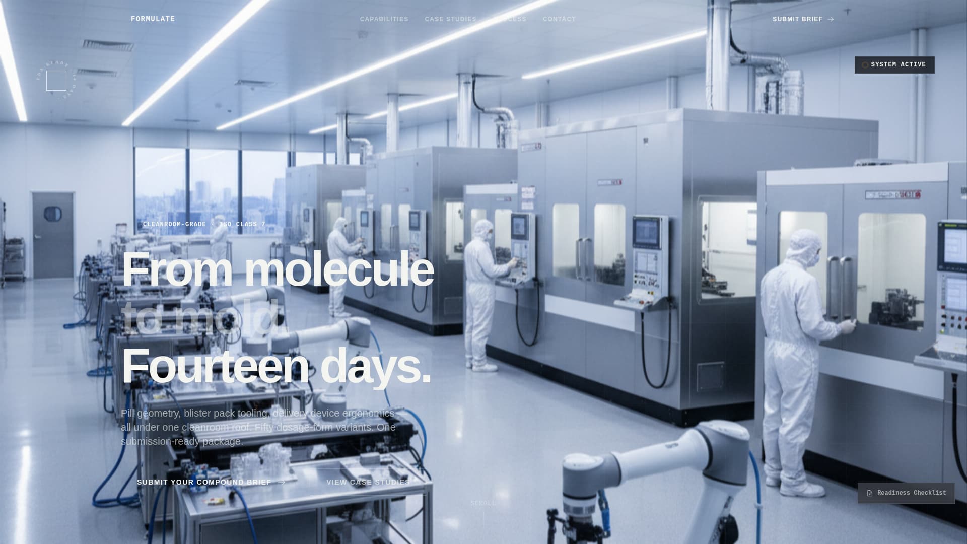 Formulate - Rapid Pharmaceutical Landing Page Template