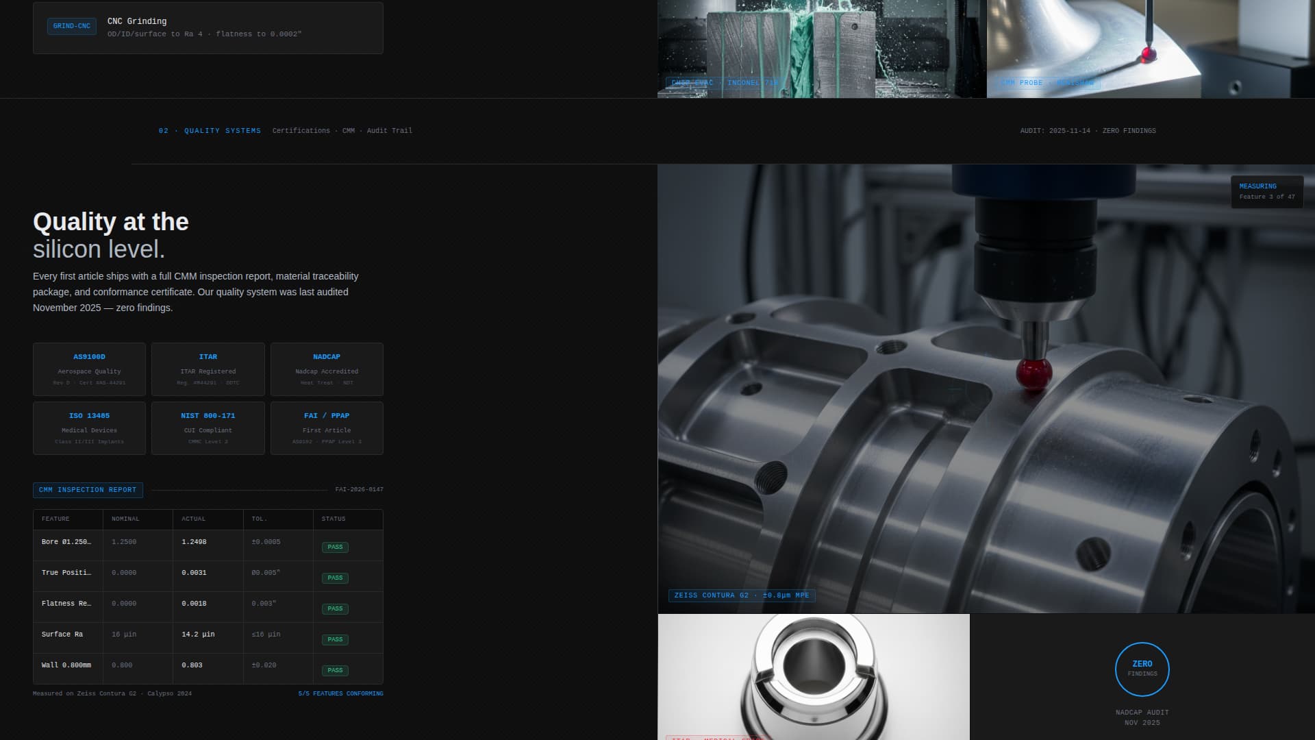 Tolerance - Precision Manufacturing Landing Page Template