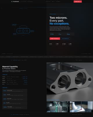 Tolerance - Precision Manufacturing Landing Page Template
