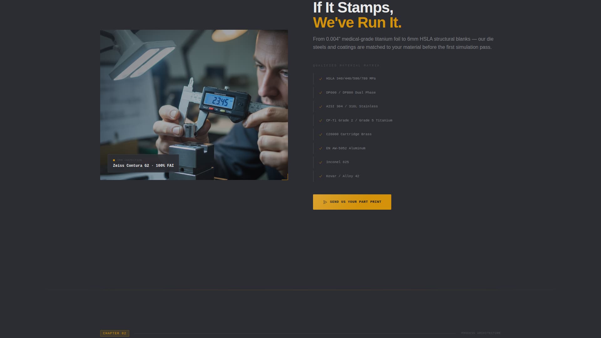 Stamppro - Precision Diemaking Landing Page Template