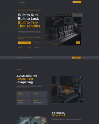 Stamppro - Precision Diemaking Landing Page Template