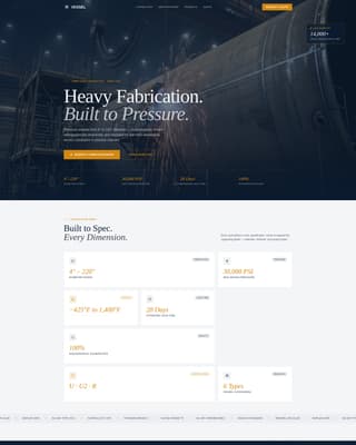 Vessel - Certified Fabrication Landing Page Template