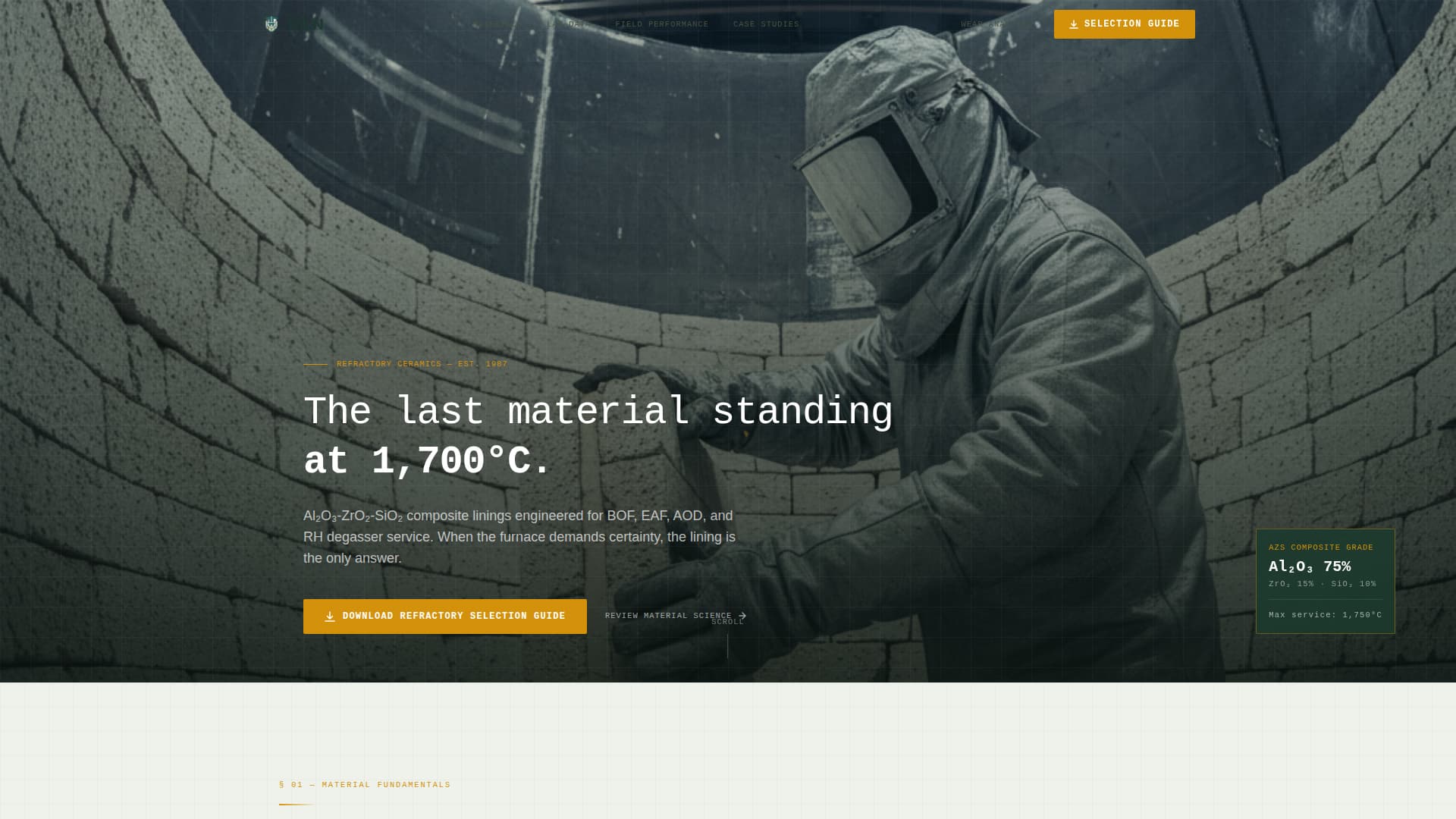 Kiln - Authoritative Refractory Landing Page Template