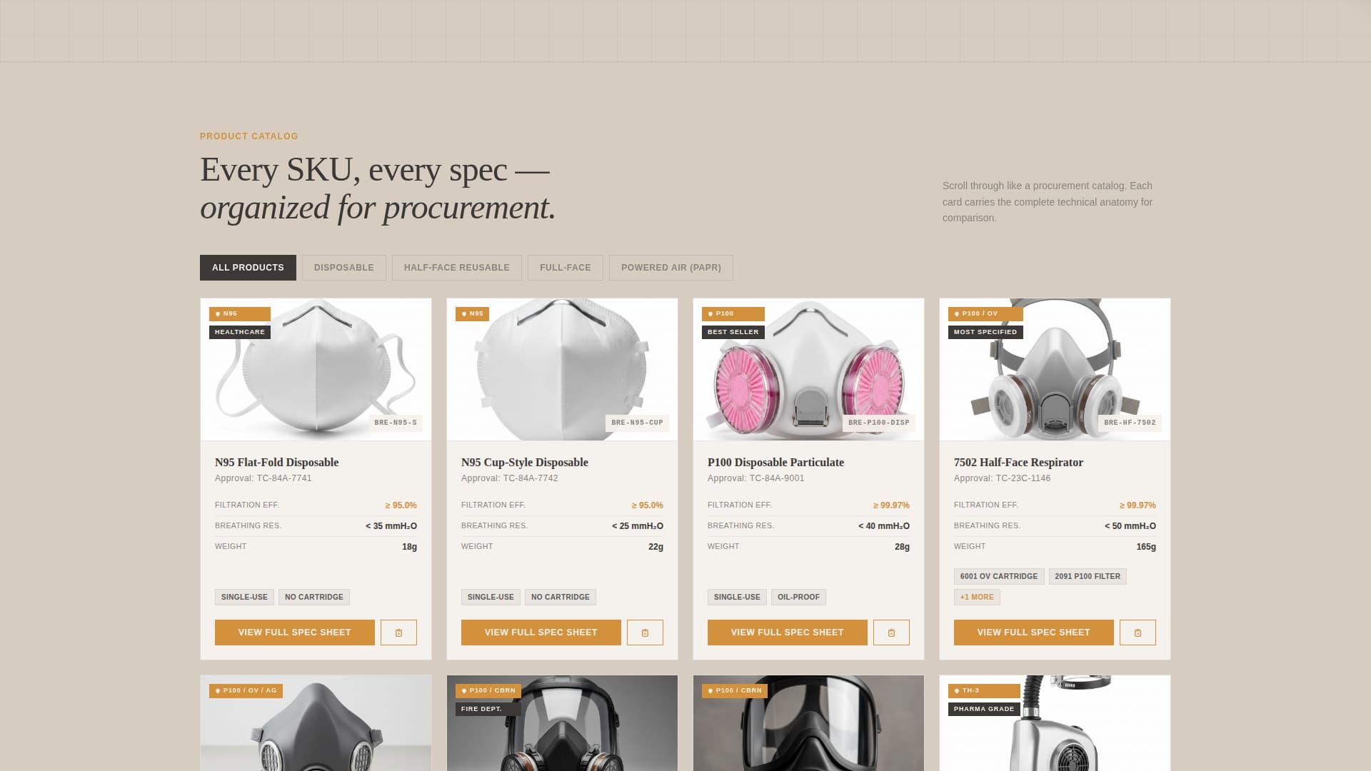 Breathe - Precision Respirator Landing Page Template