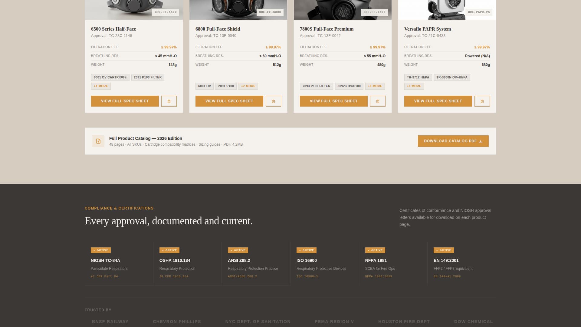 Breathe - Precision Respirator Landing Page Template