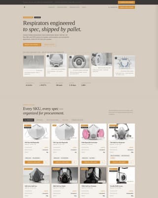 Breathe - Precision Respirator Landing Page Template