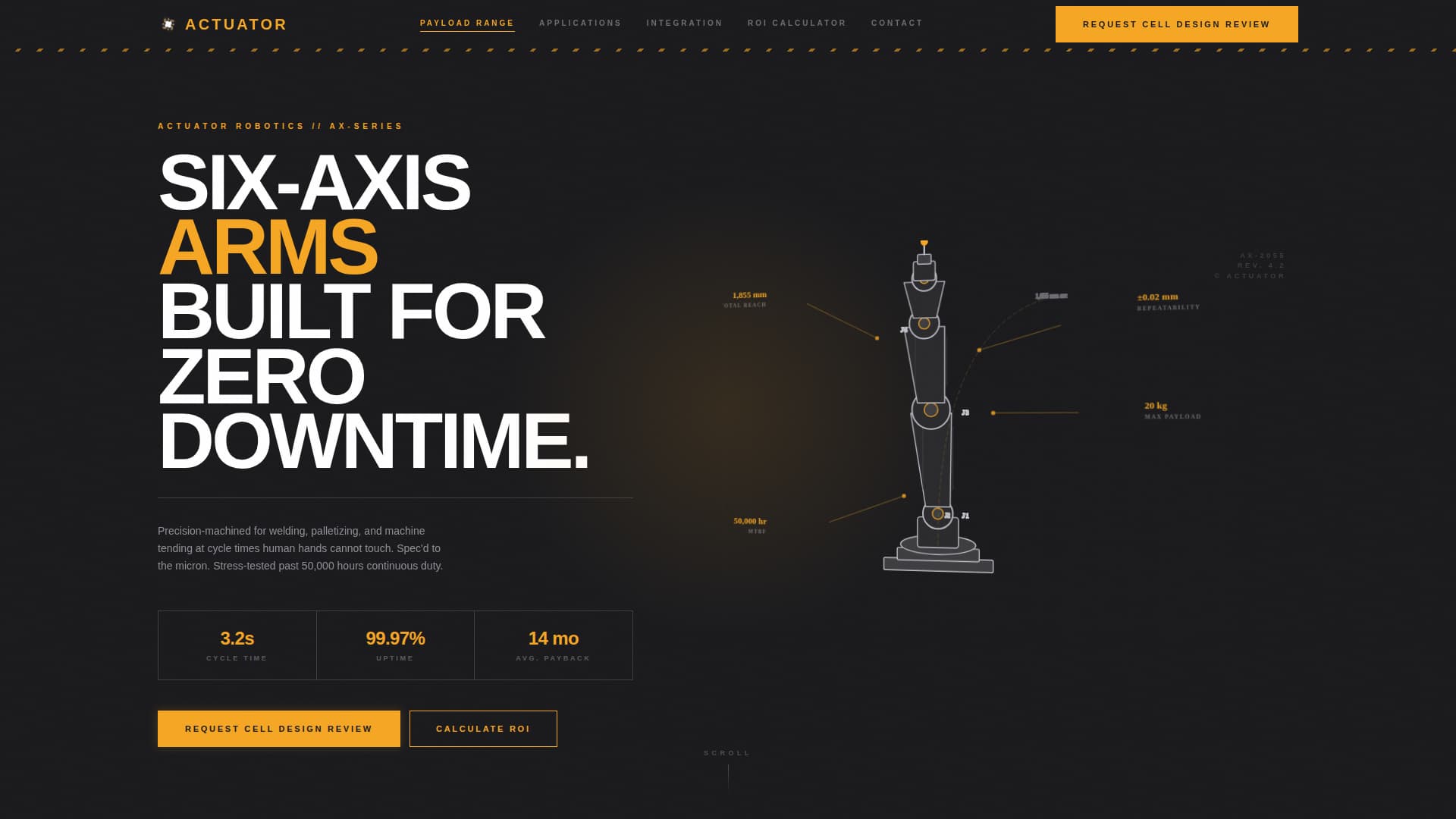 Actuator — Elite Robotics Automation Landing Page Template